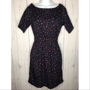 Funky People Size Small Black Bird Print Dress